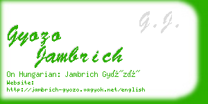 gyozo jambrich business card